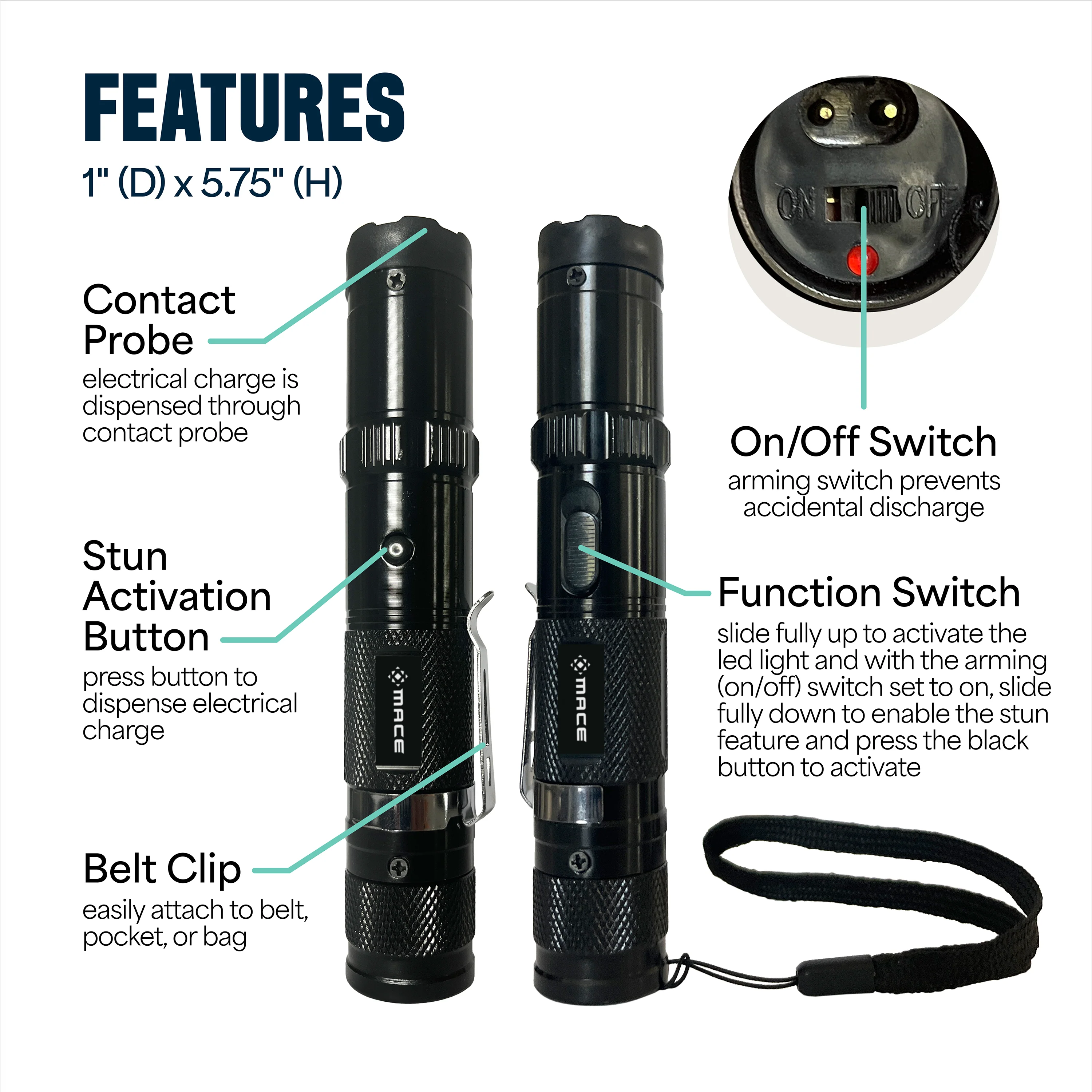 Mace Compact Stun Gun Flashlight - Image 8
