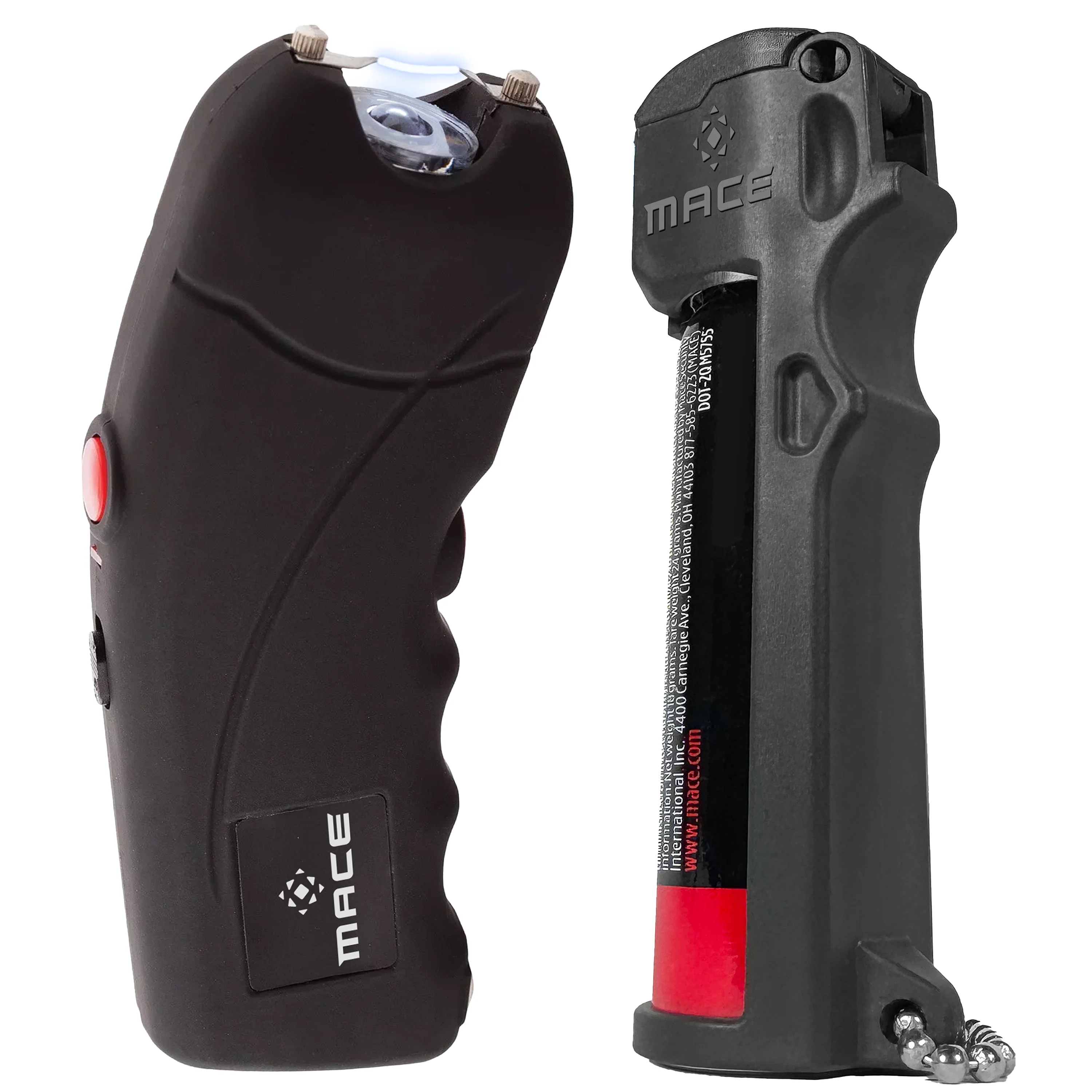 Mace Ergo Stun Gun with LED & Personal Model Pepper Spray - Black