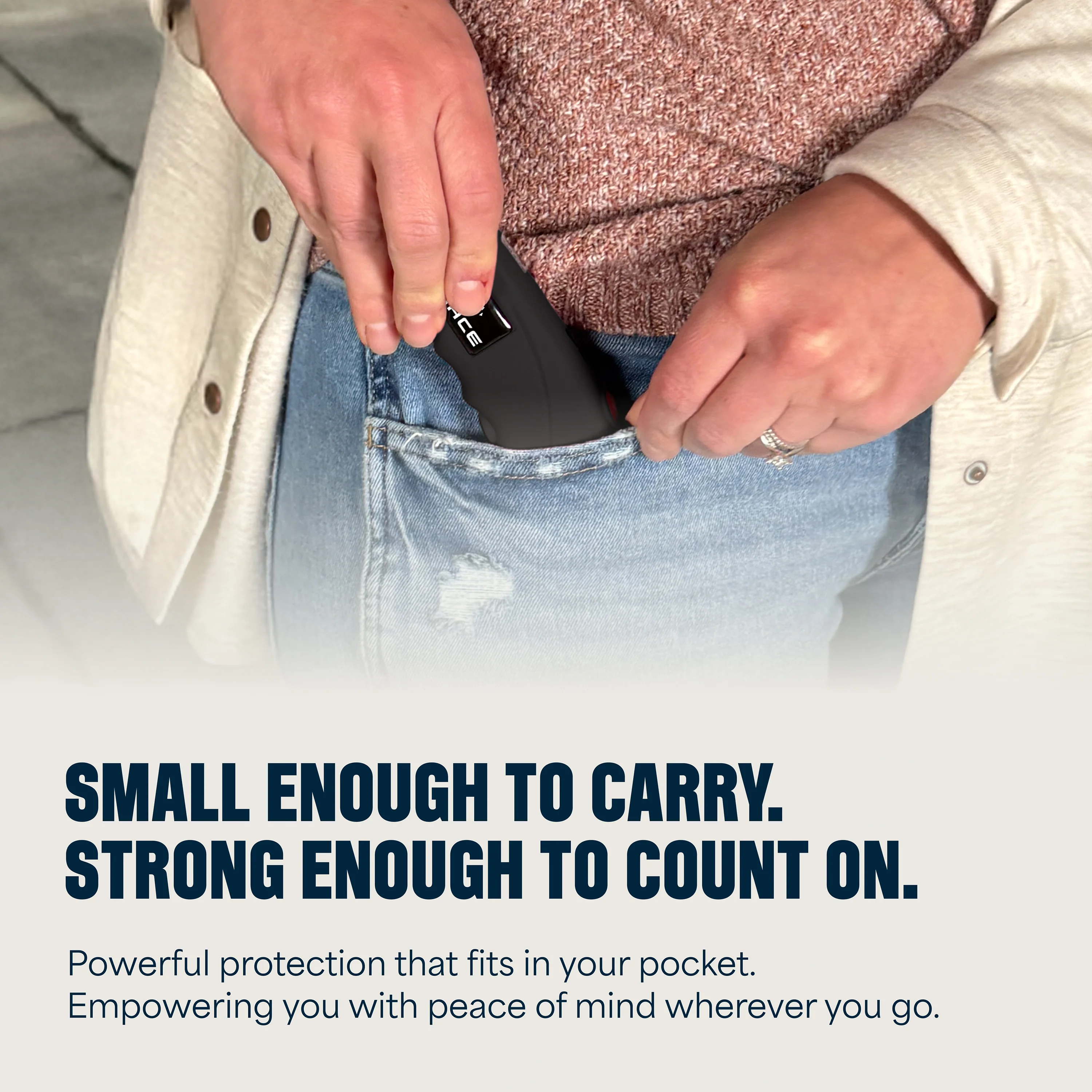 Mace Ergo Stun Gun with LED & Personal Model Pepper Spray - Black - Image 6