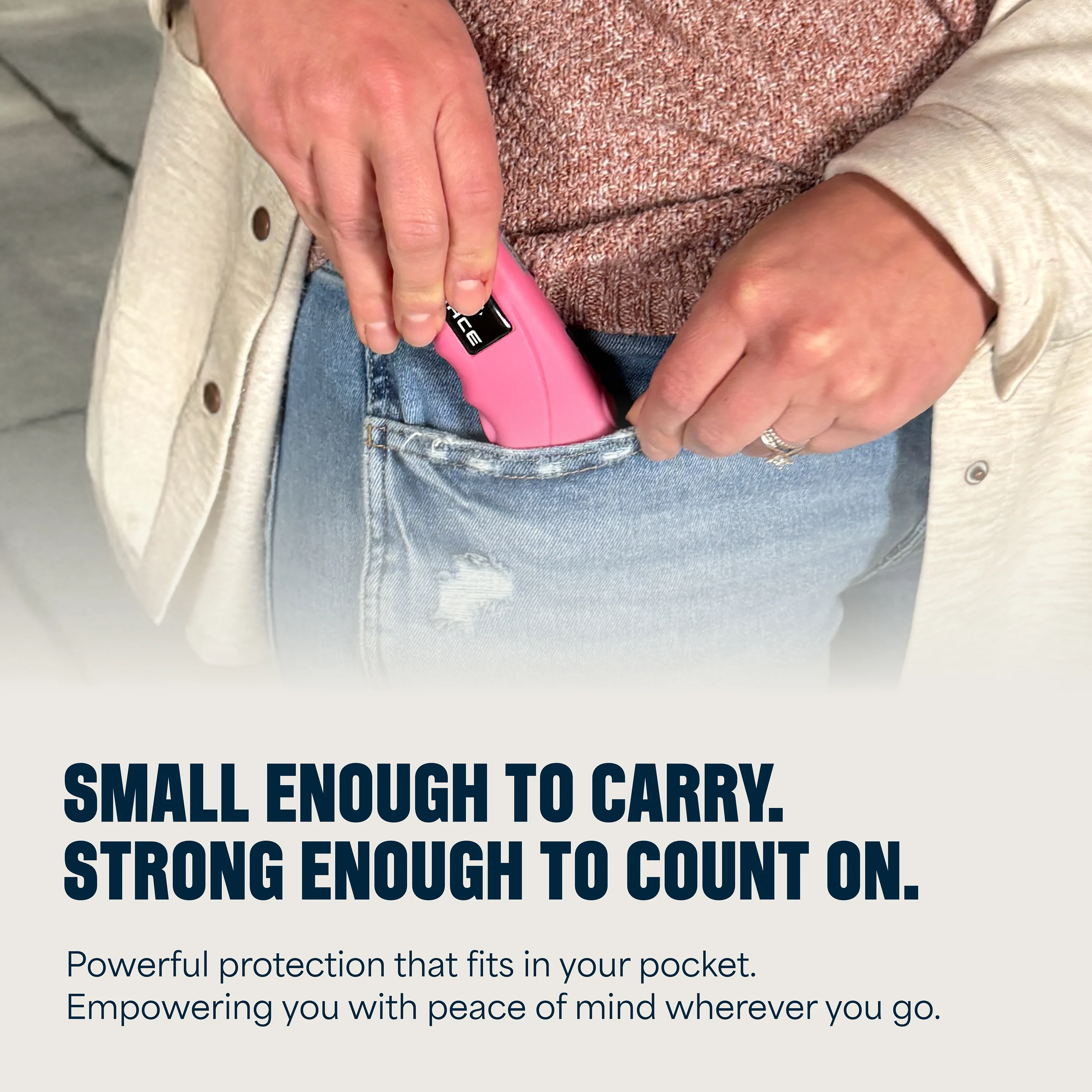 Mace Ergo Stun Gun with LED & Personal Model Pepper Spray - Pink - Image 6