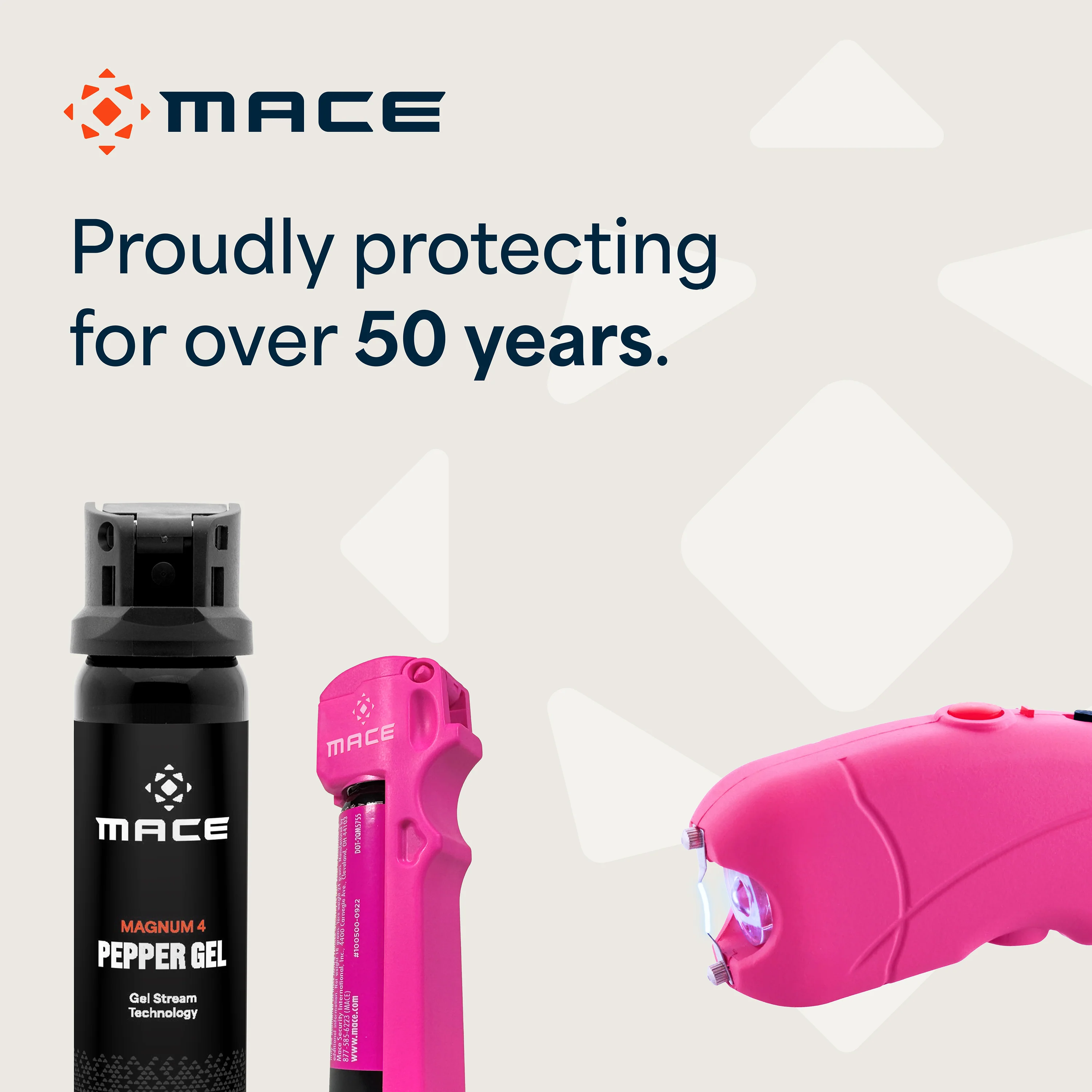 Mace Ergo Stun Gun with LED & Personal Model Pepper Spray - Pink - Image 9