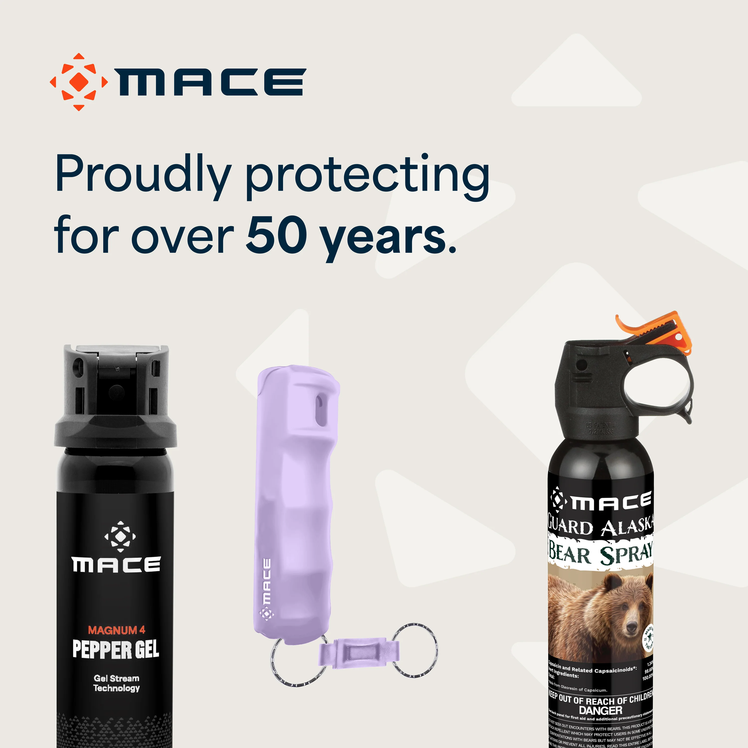 Quick Release Compact Hard Case Pepper Spray 3 Pack - Lilac - Image 9