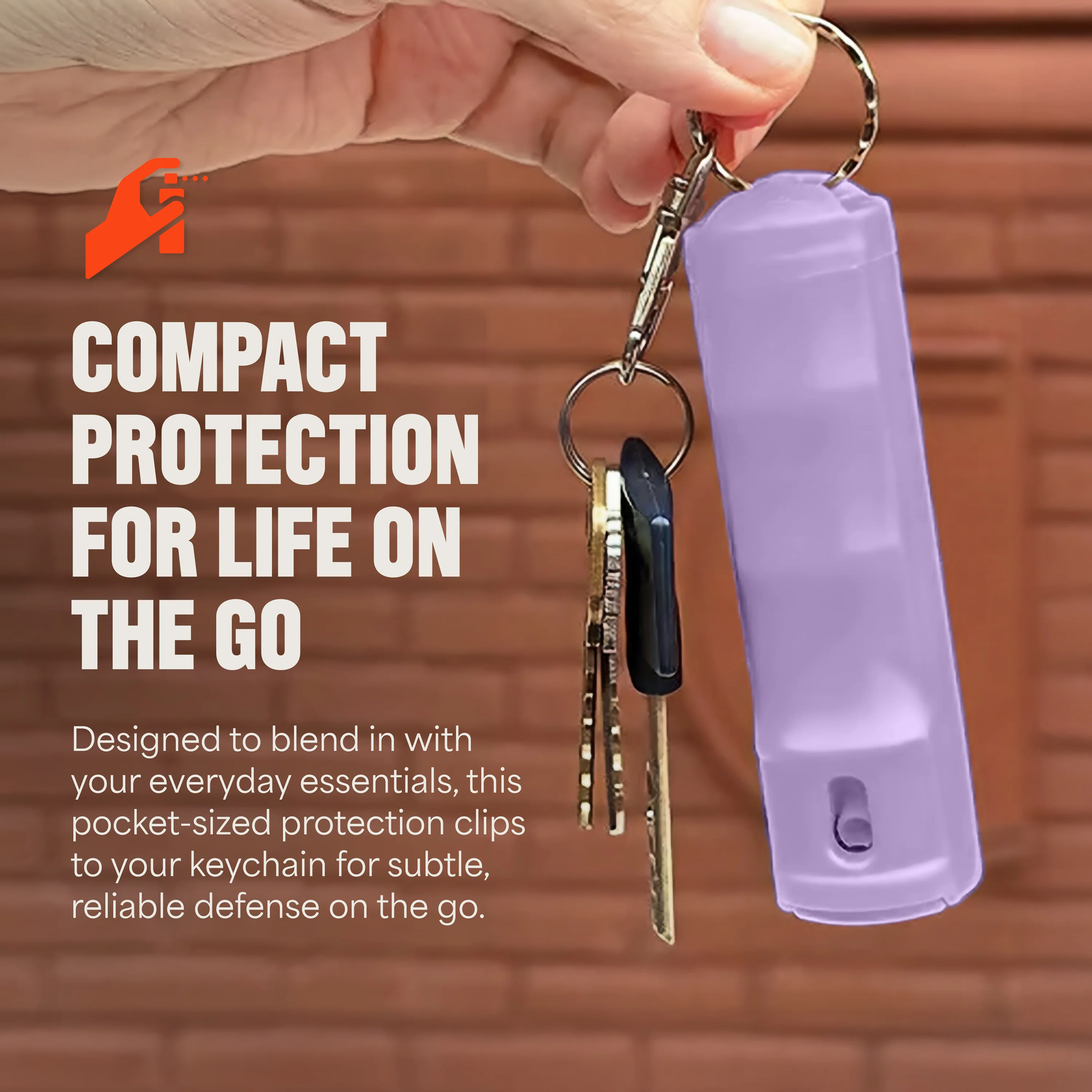 Hard Case Pepper Spray, Clip On (Lilac) 2-Pack - Image 5