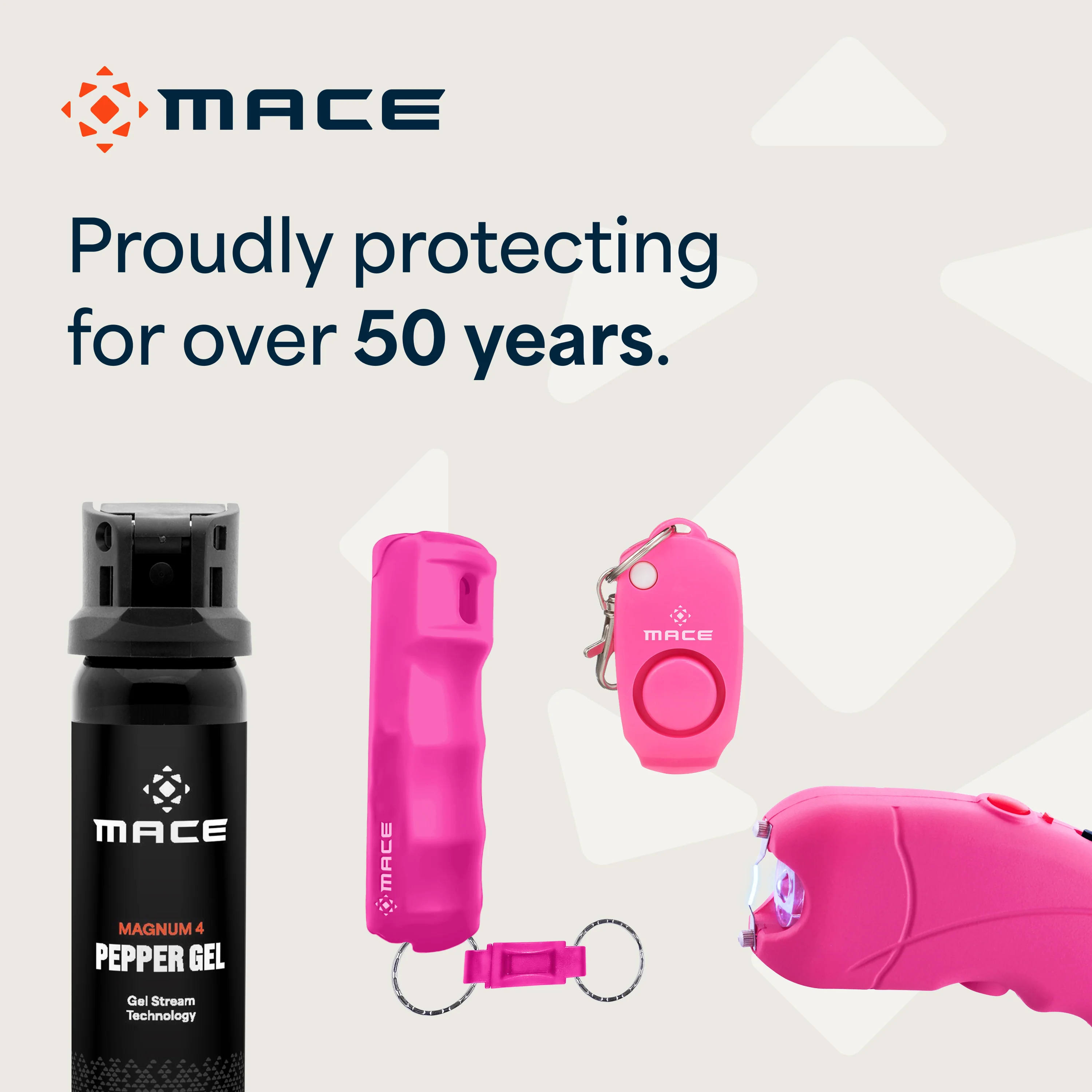 Mace Ergo Stun Gun, Alarm, & Compact Hard Case Pepper Spray - Pink - Image 14