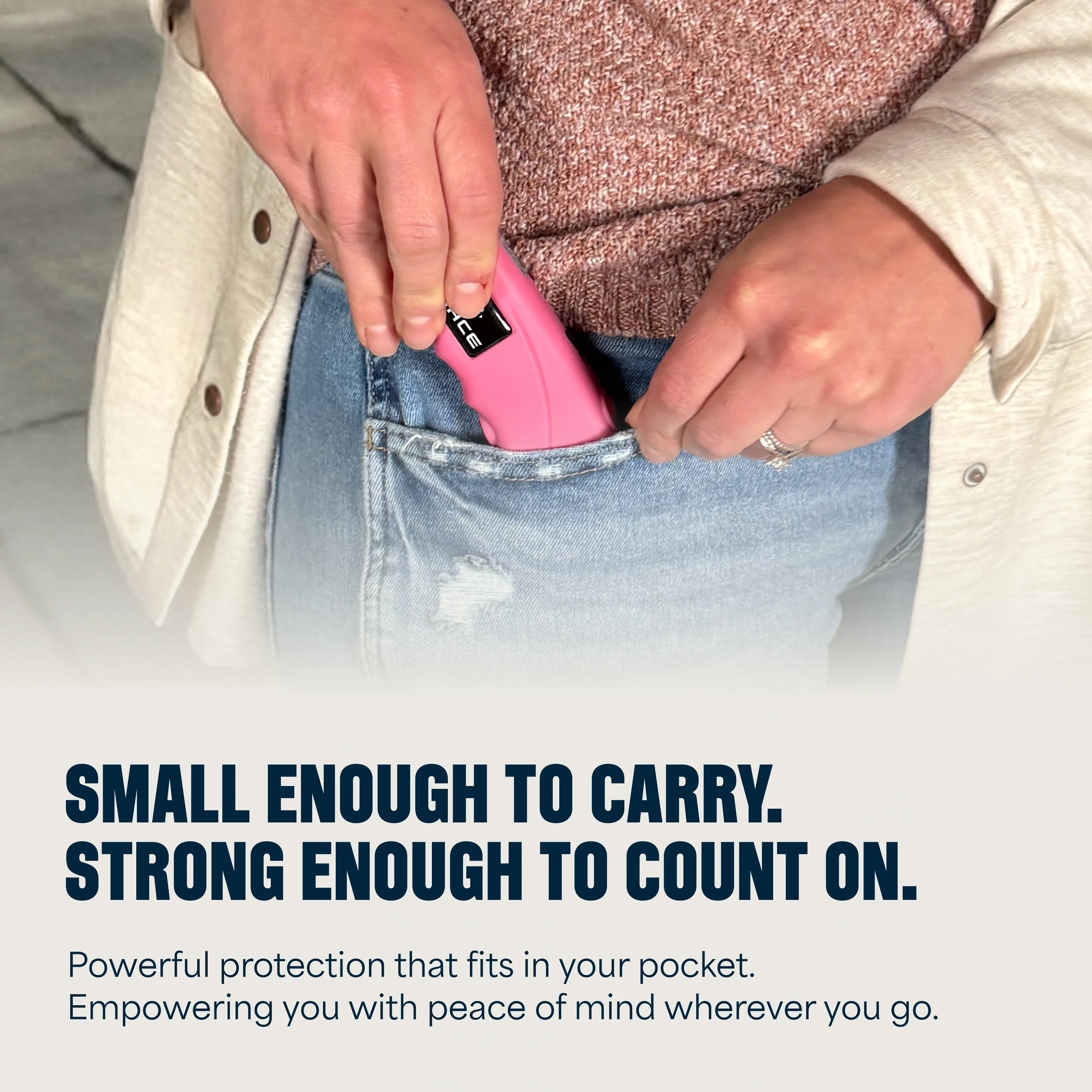 Mace Ergo Stun Gun, Alarm, & Compact Hard Case Pepper Spray - Pink - Image 8