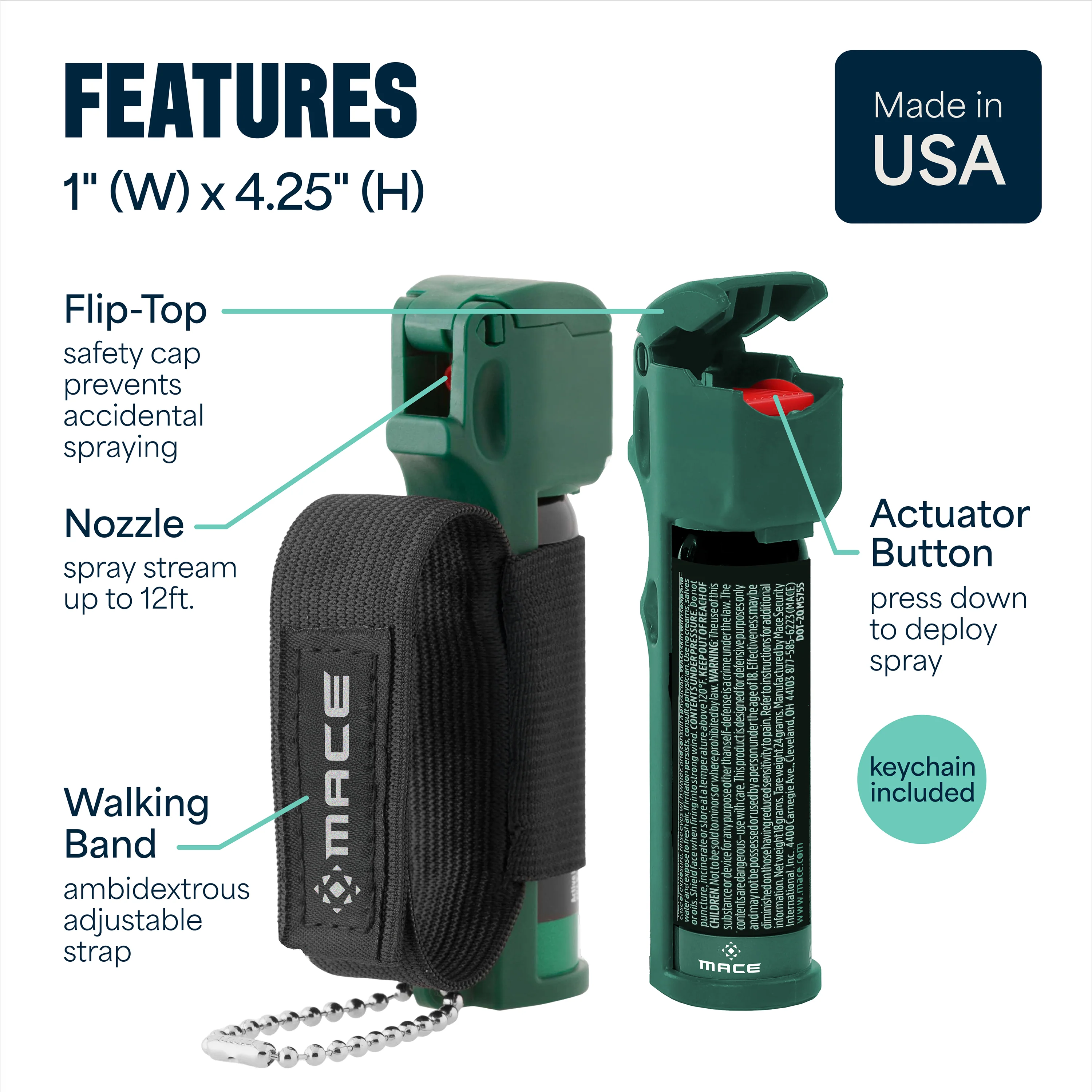 Mace Flip Top Muzzle Dog Deterrent & Self Defense Spray, 2 Pack - Image 7