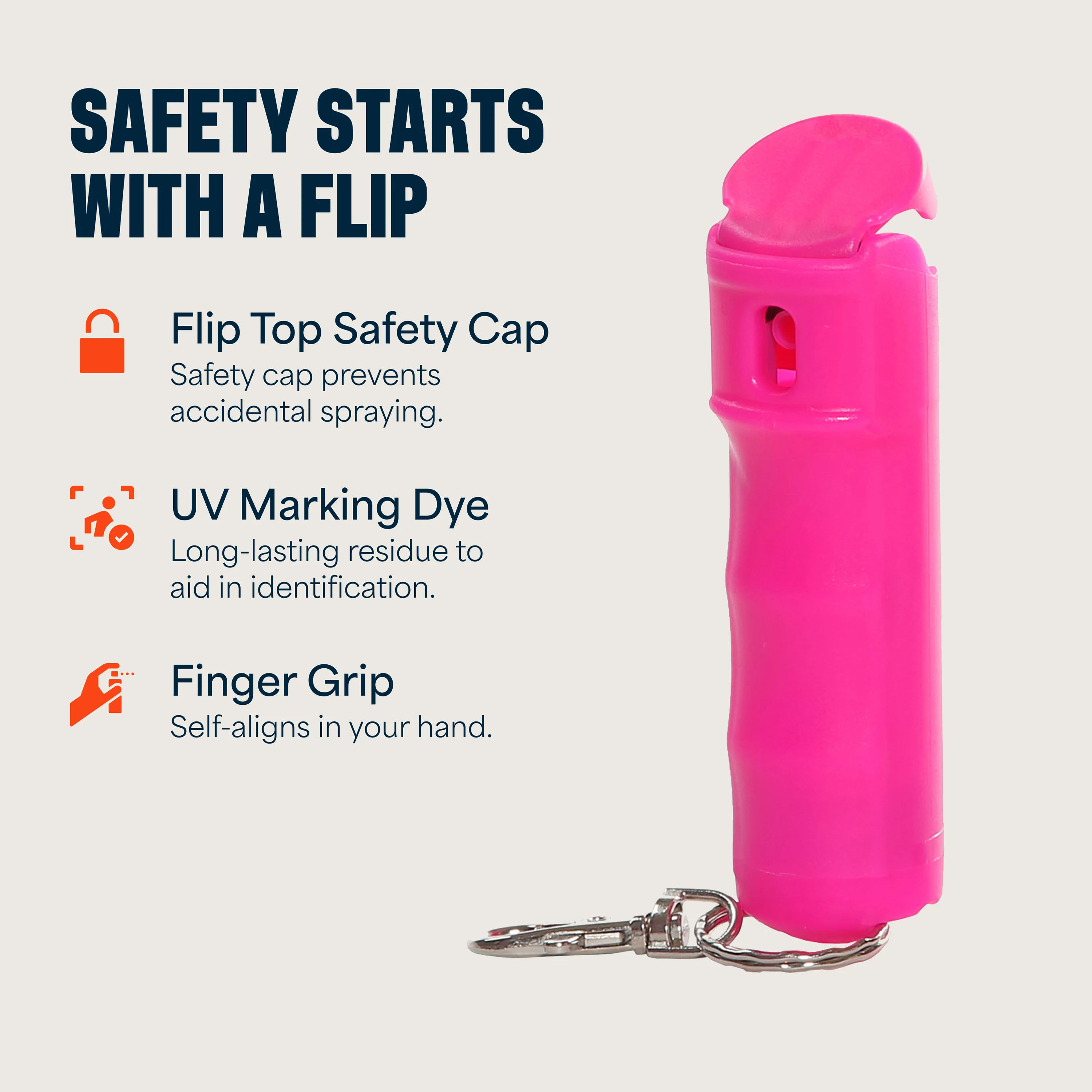 Mace Flip Top Compact Hard Case Pepper Spray - Pink - Image 3