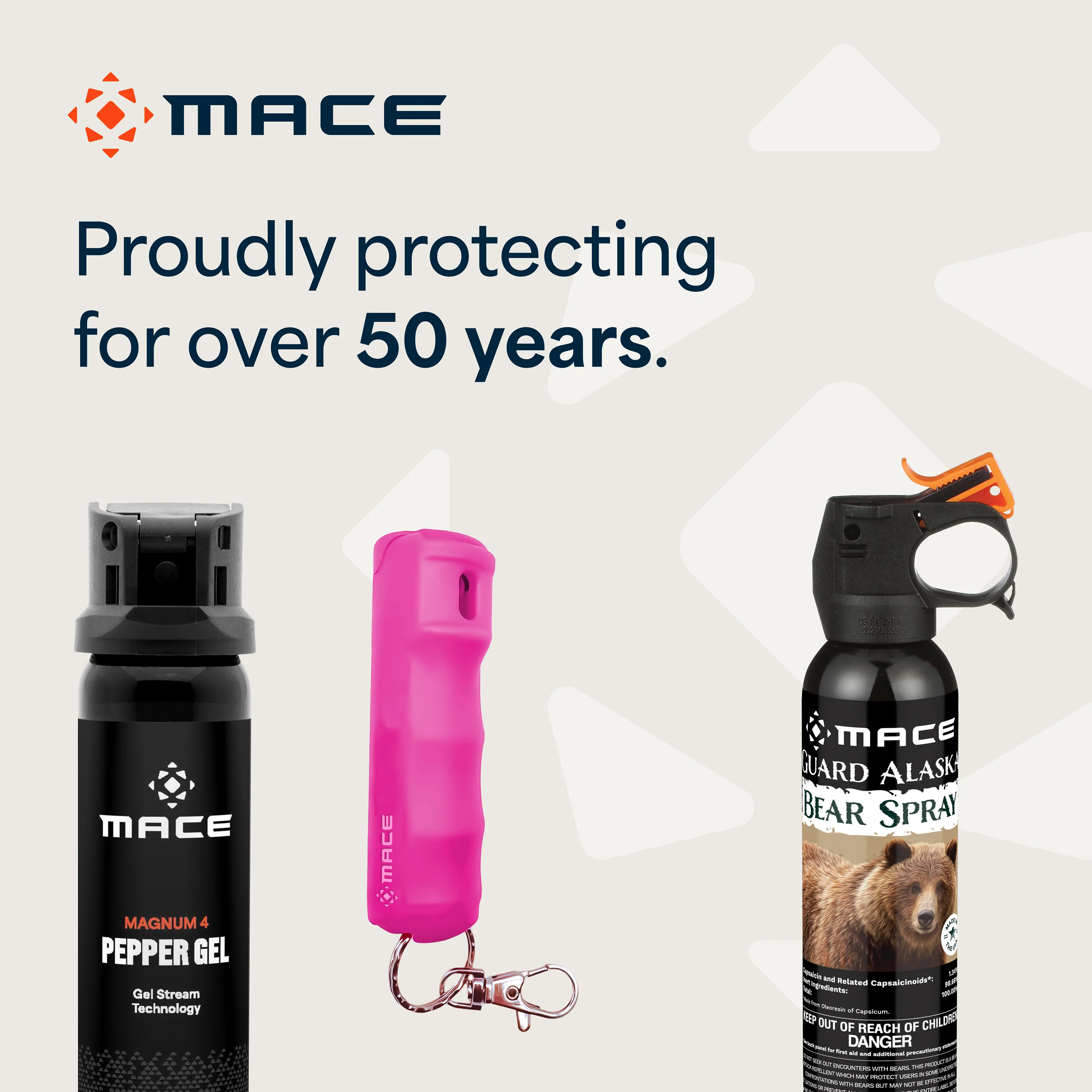 Mace Pepper Spray 3-Pack - Maximum Police Strength OC with UV Dye - Pink - Image 8