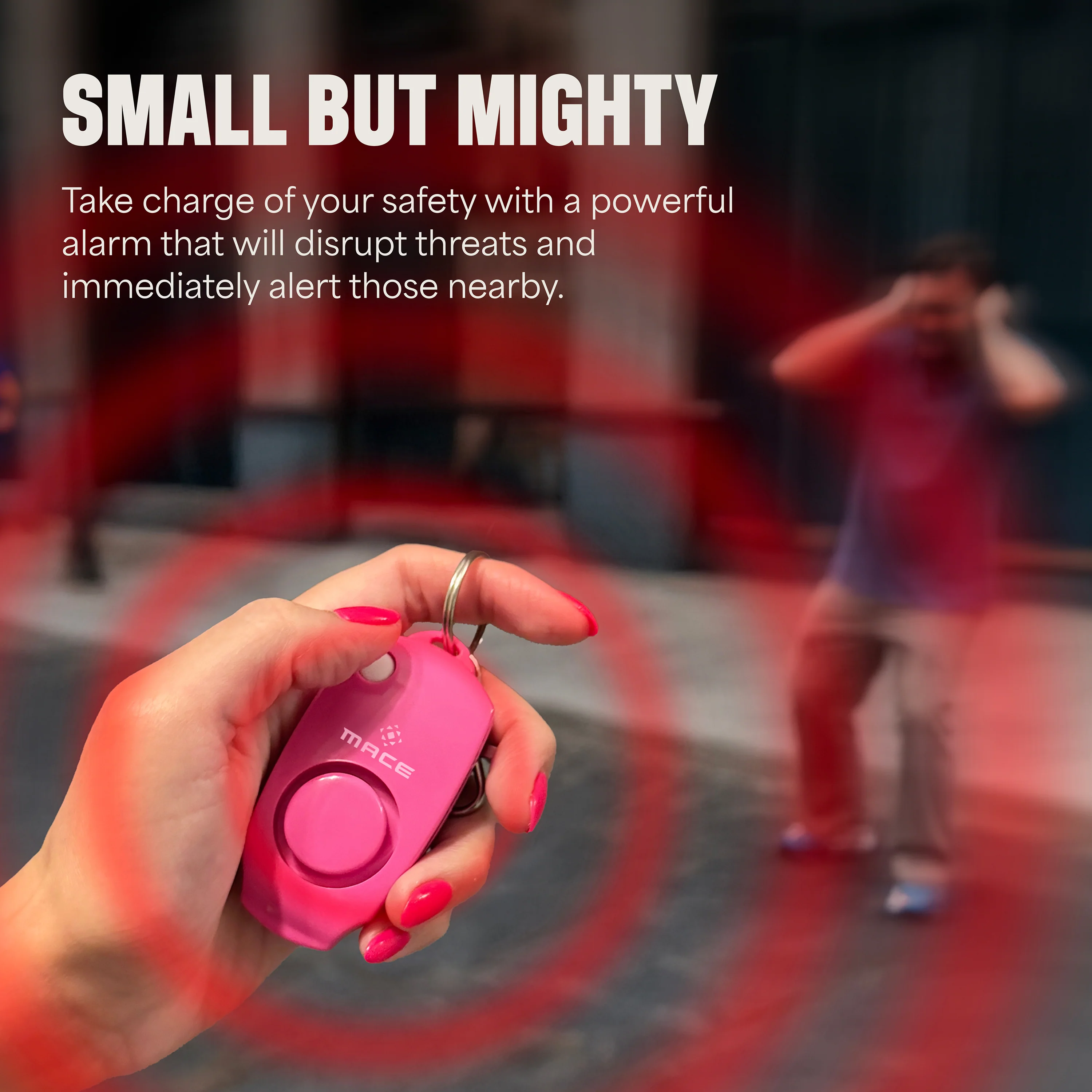 Mace Personal Safety Alarm with Keychain - Pink - Image 4
