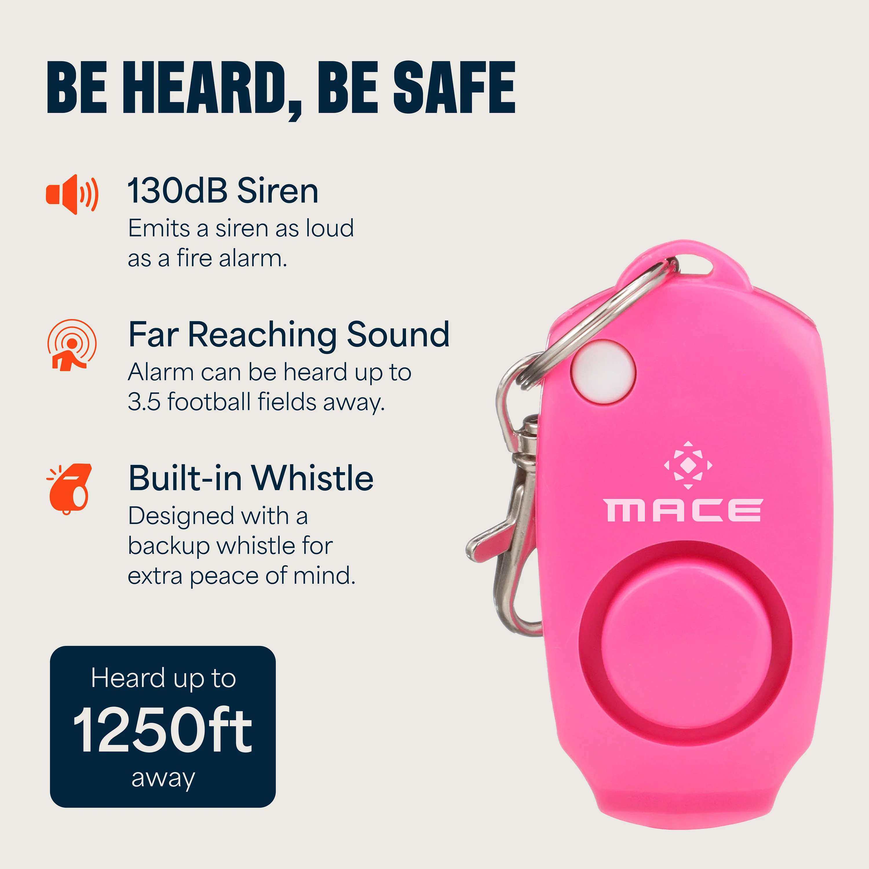 Mace Pepper Spray and Personal Alarm Combo Kit - Pink - Image 5