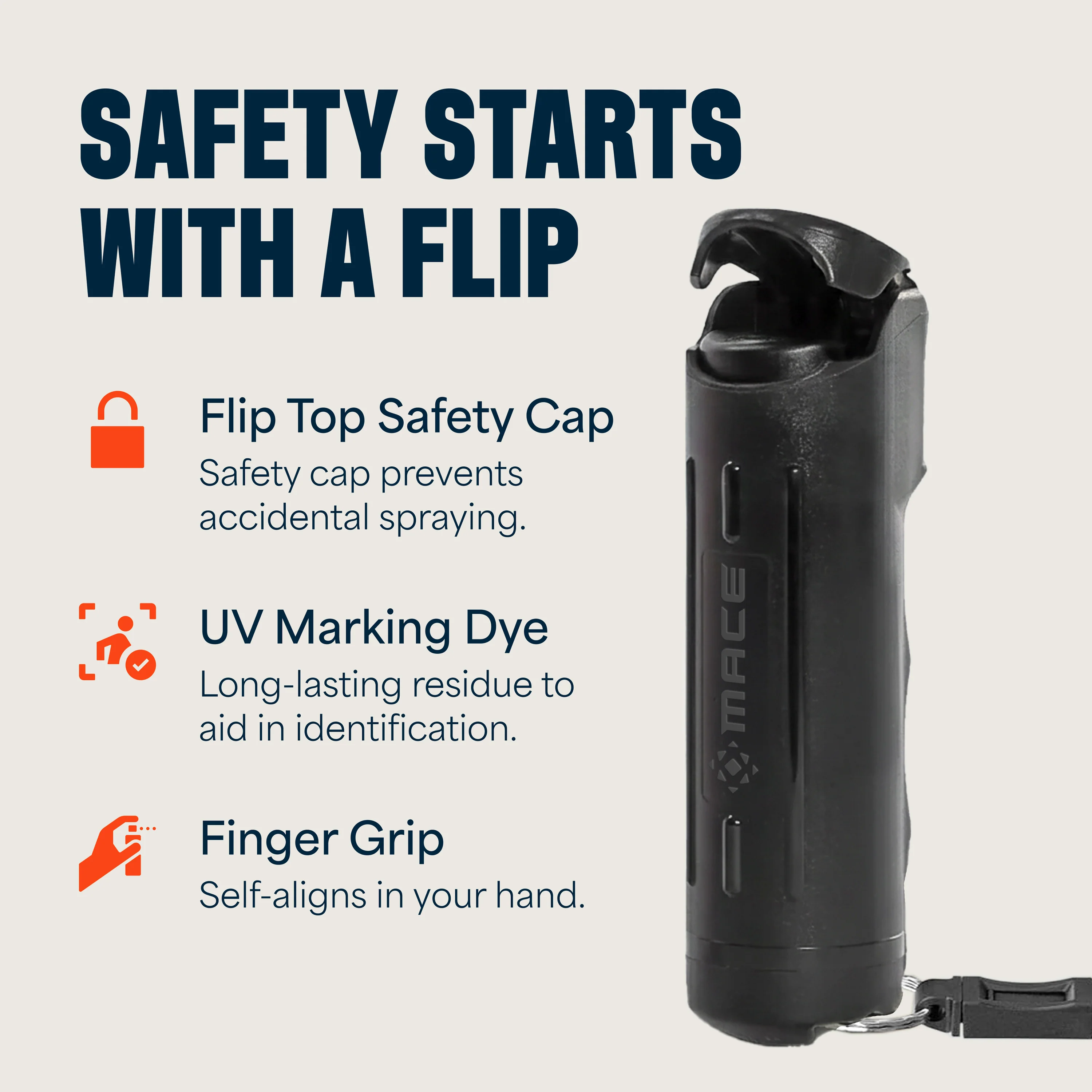 Quick Release Compact Hard Case Pepper Spray 2 Pack - Lilac & Black - Image 3