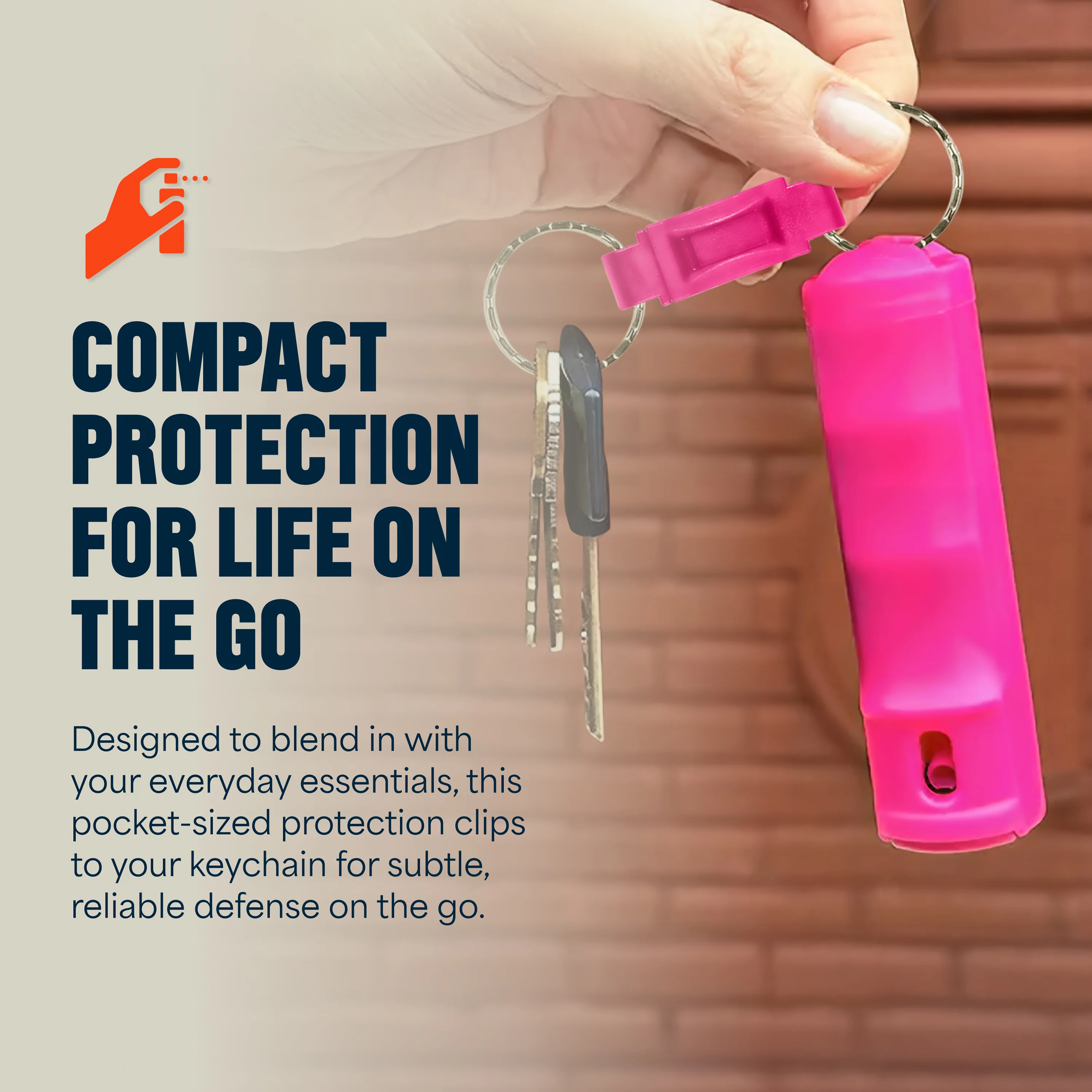 Quick Release Compact Hard Case Pepper Spray 2 Pack - Pink - Image 5